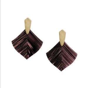 Kendra Scott Astoria Earrings Brown Dusted Glass